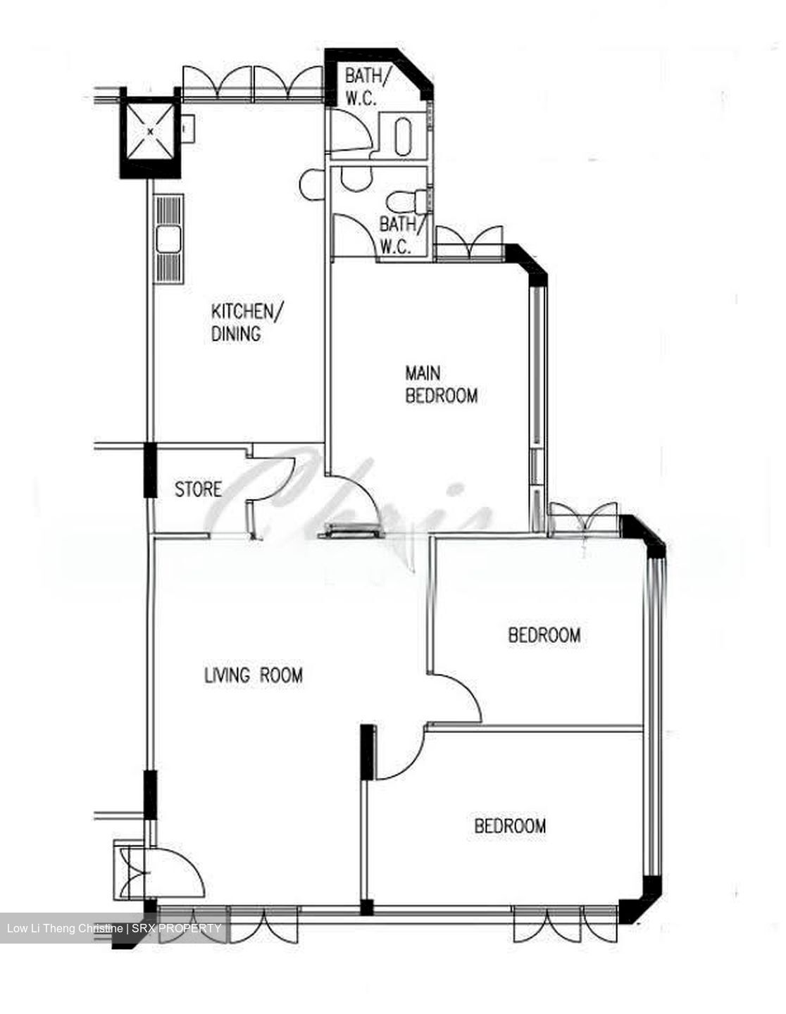 Blk 304 Hong Kah East Garden (Jurong East), HDB 4 Rooms #621710001